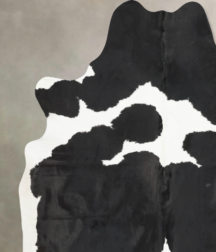 Black and White XX-Large Brazilian Cowhide Rug 8'4"H x 7'1"W #B16629 by Hudson Hides