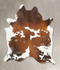 Chocolate and White X-Large Brazilian Cowhide Rug 7'10