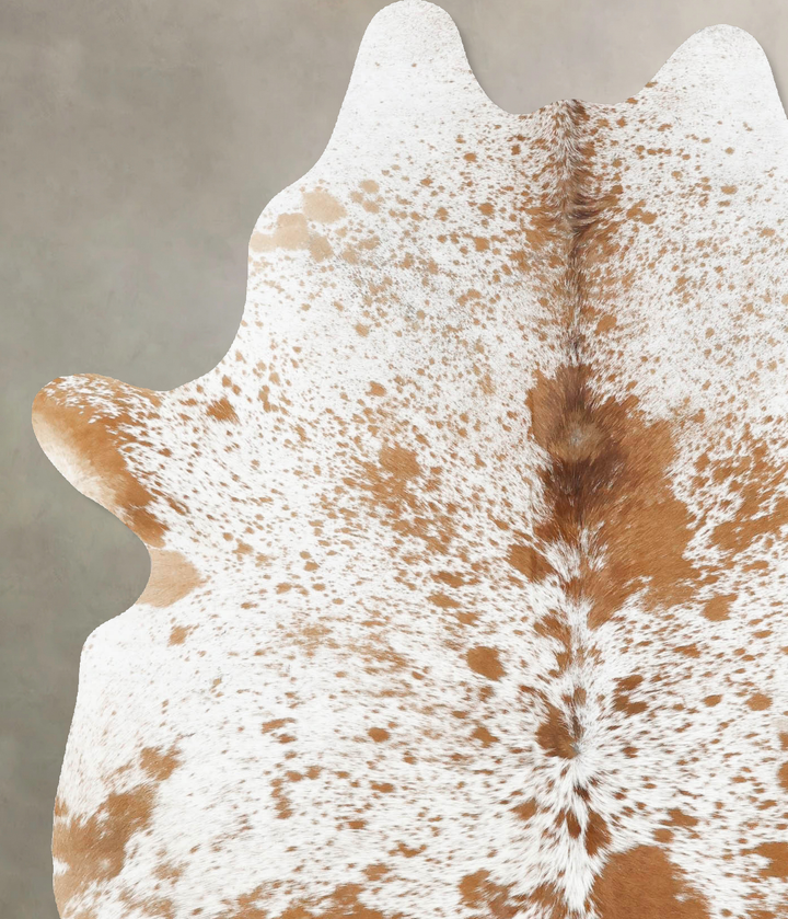 Salt and Pepper Brown X-Large Brazilian Cowhide Rug 7'4"H x 5'6"W #B16693 by Hudson Hides