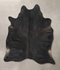 Solid Black X-Large Brazilian Cowhide Rug 6'11