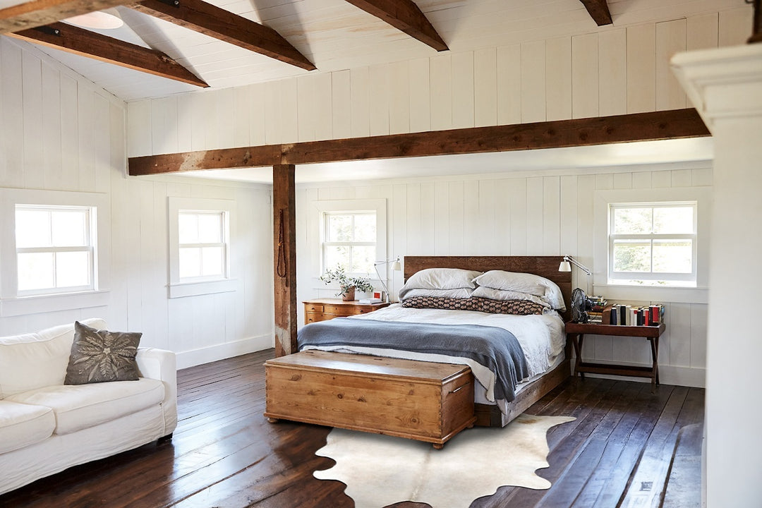 Taupe XX-Large Brazilian Cowhide Rug 8'6"H x 8'0"W #B16727 by Hudson H