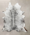 Salt and Pepper Black X-Large Brazilian Cowhide Rug 7'9