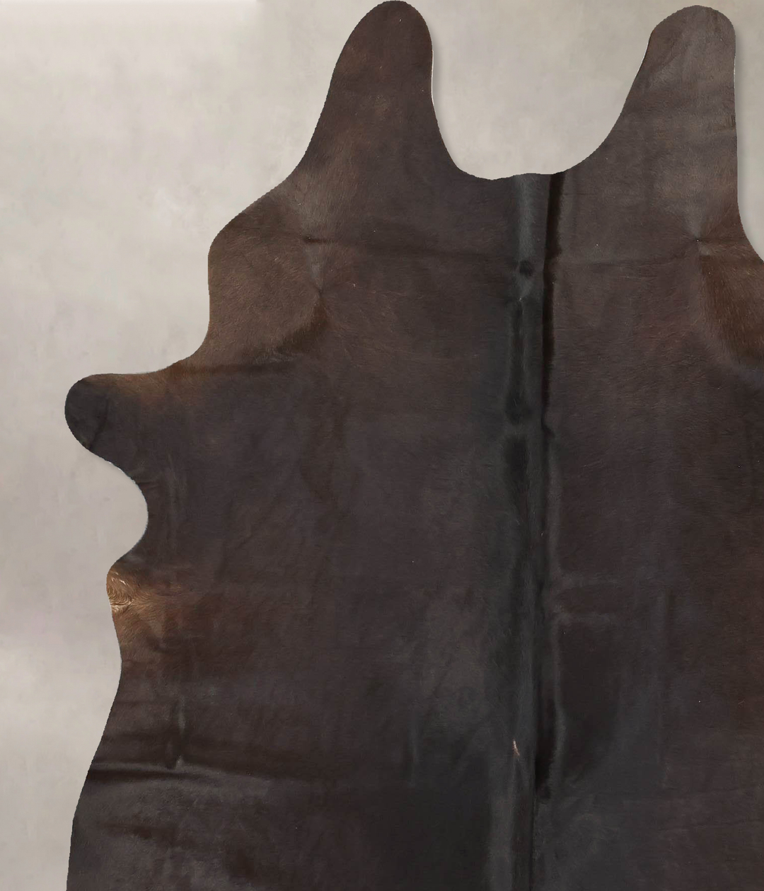 Solid Black X-Large Brazilian Cowhide Rug 7'0"H x 5'11"W #B16830 by Hu