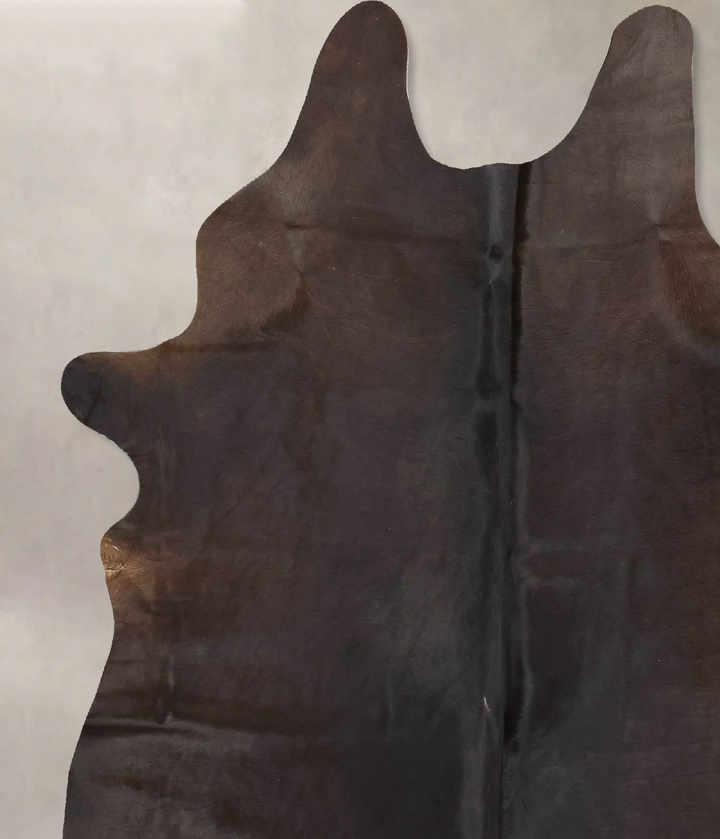 Solid Black X-Large Brazilian Cowhide Rug 7'0"H x 5'11"W #B16830 by Hudson Hides