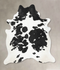 Black and White XX-Large Brazilian Cowhide Rug 7'10