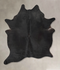 Solid Black XX-Large Brazilian Cowhide Rug 8'6