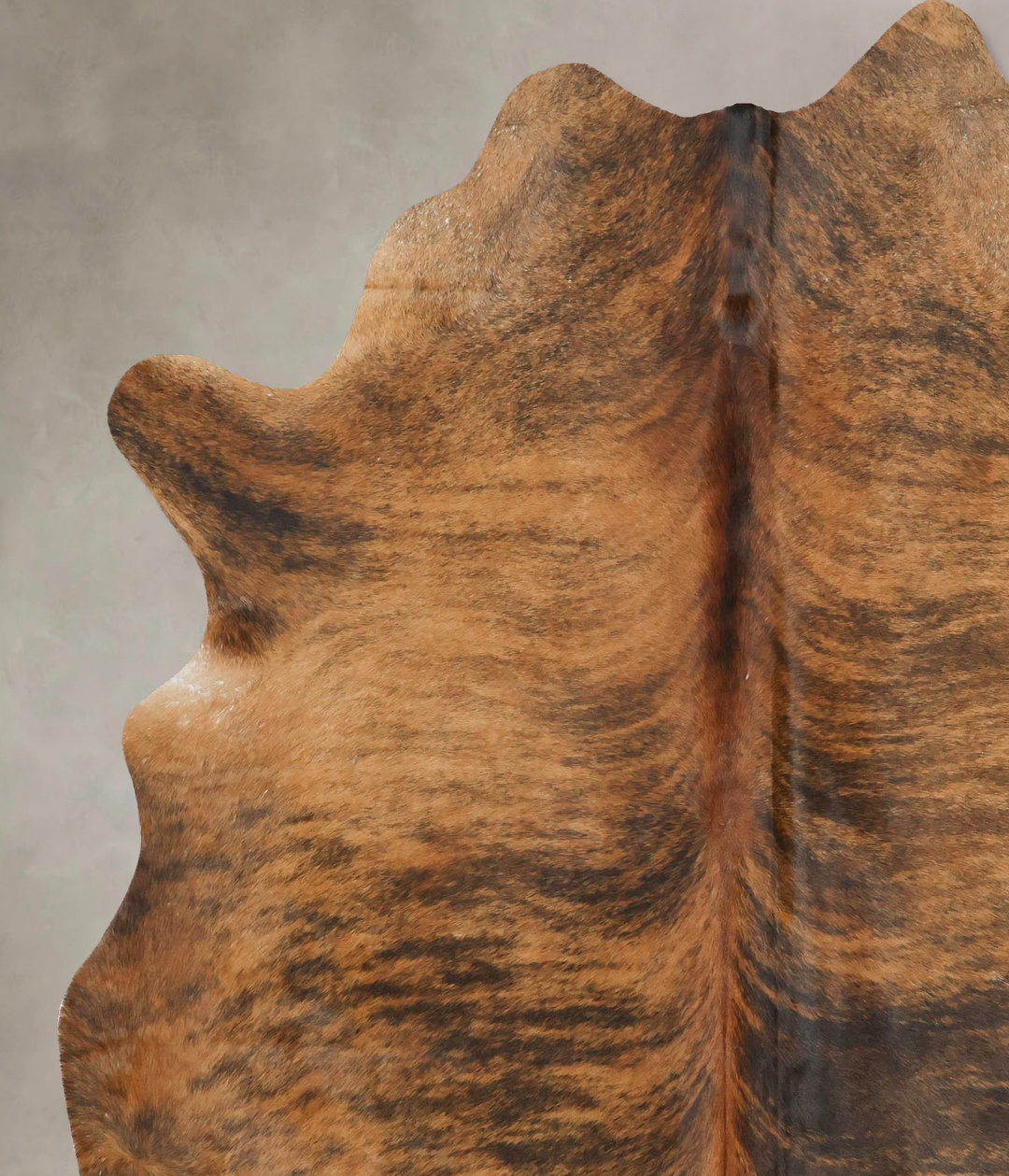 Medium Brindle X-Large Brazilian Cowhide Rug 7'8"H x 6'6"W #B16866 by