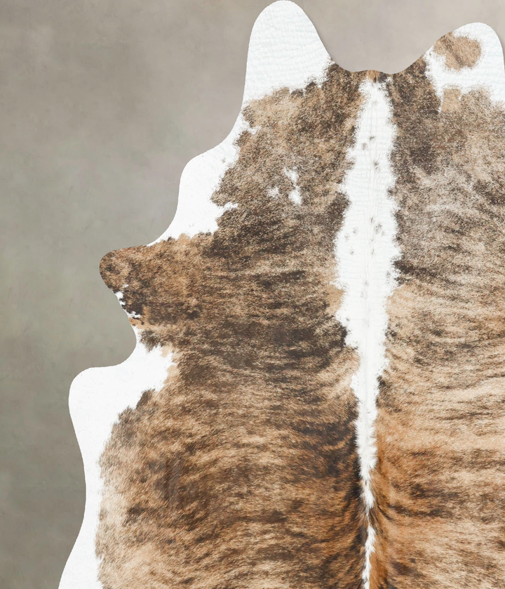 Light Brindle XX-Large Brazilian Cowhide Rug 7'8"H x 6'8"W #B16870 by Hudson Hides