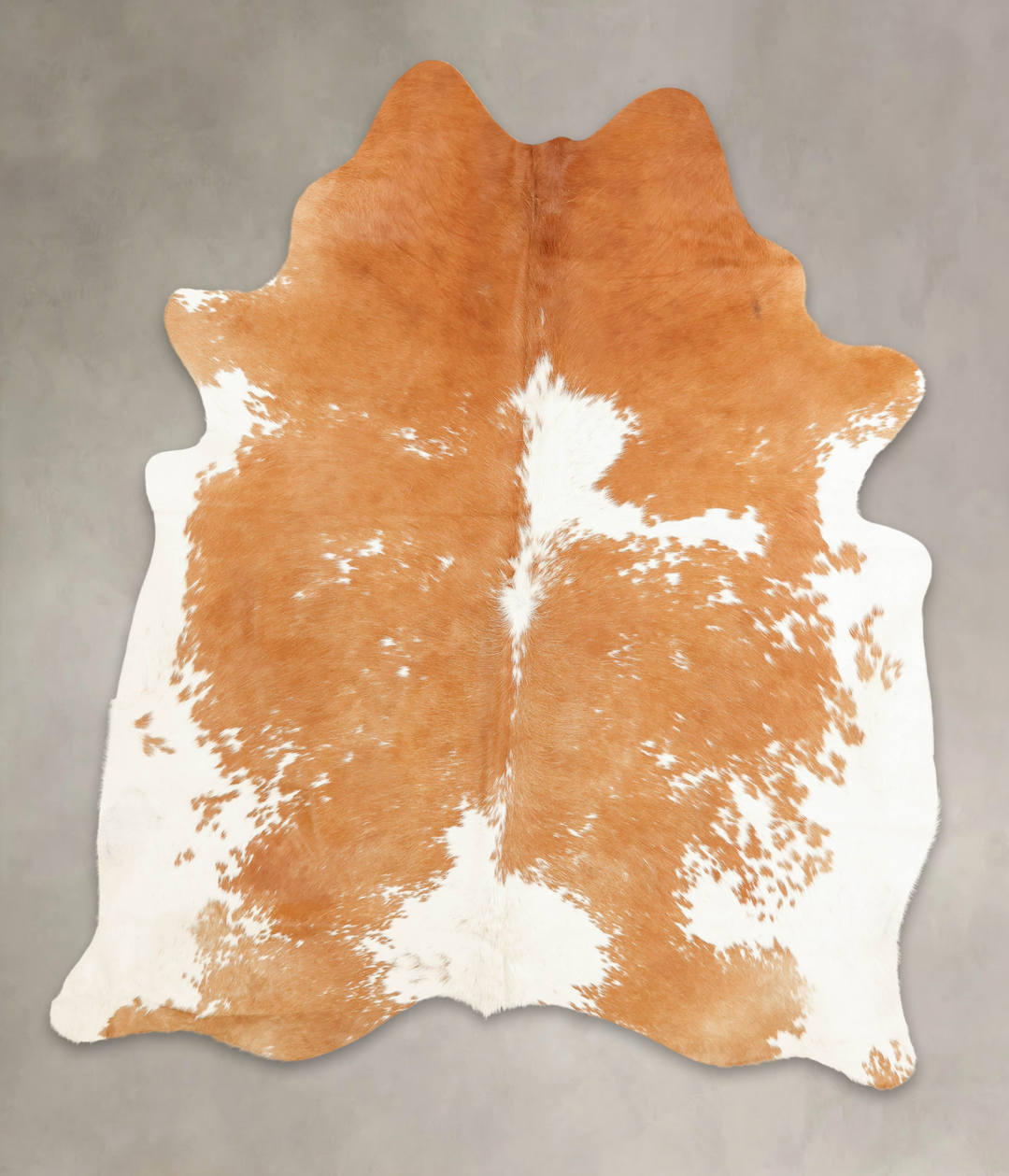 Beige and White X-Large Brazilian Cowhide Rug 7'6"H x 6'4"W #B1689 by