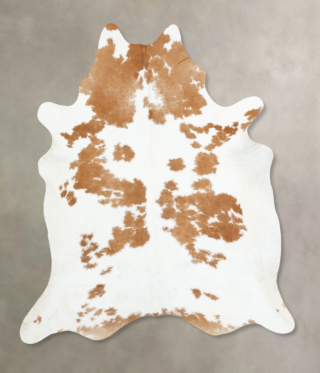 Beige and White XX-Large Brazilian Cowhide Rug 8'5"H x 7'3"W #B16903 b