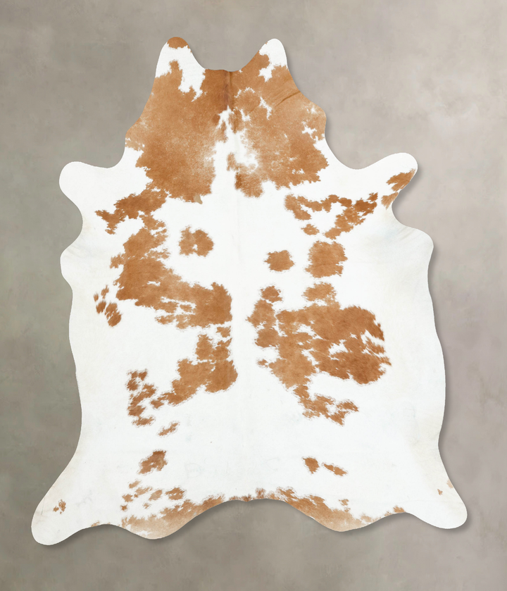 Beige and White XX-Large Brazilian Cowhide Rug 8'5"H x 7'3"W #B16903 by Hudson Hides