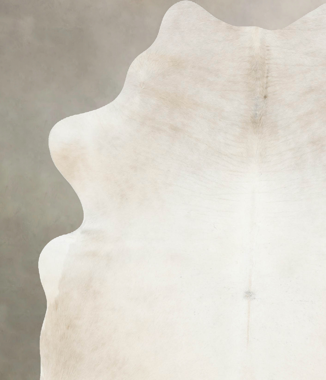 Ivory with Beige Large Brazilian Cowhide Rug 7'3"H x 5'6"W #B16965 by