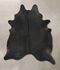Solid Black XX-Large Brazilian Cowhide Rug 8'1
