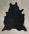 Solid Black XX-Large Brazilian Cowhide Rug 8'5