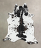 Black and White X-Large Brazilian Cowhide Rug 7'8