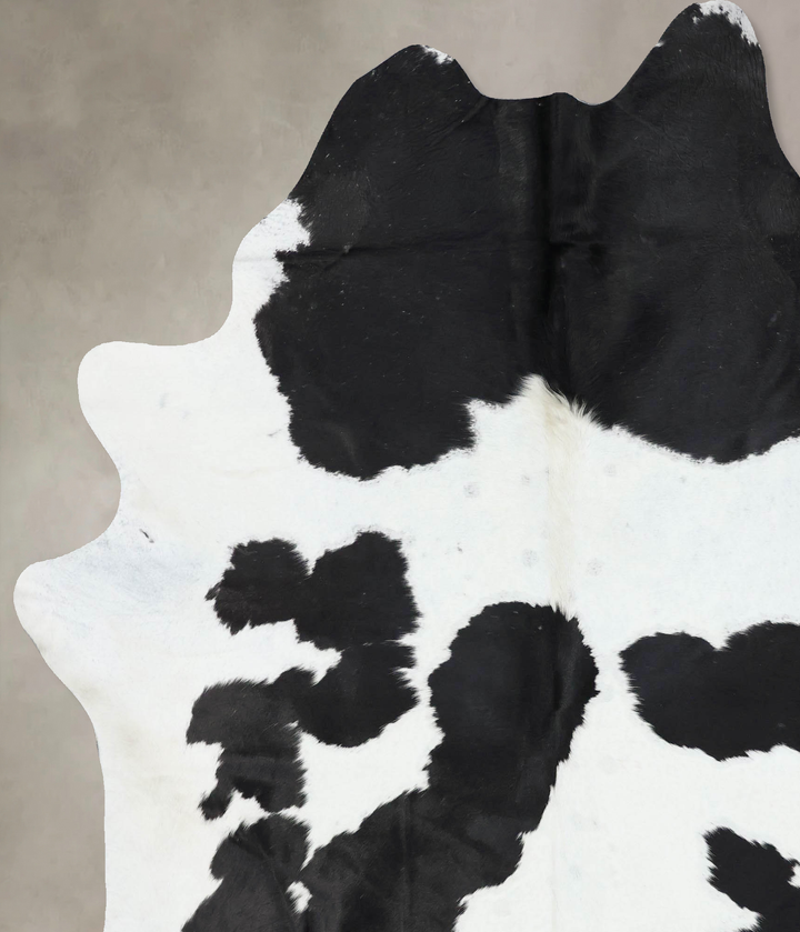 Black and White XX-Large Brazilian Cowhide Rug 8'2"H x 6'8"W #B17056 by Hudson Hides