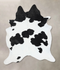 Black and White XX-Large Brazilian Cowhide Rug 7'9