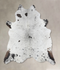 Salt and Pepper Black X-Large Brazilian Cowhide Rug 7'2