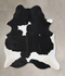 Black and White X-Large Brazilian Cowhide Rug 7'1