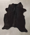 Solid Black X-Large Brazilian Cowhide Rug 7'2