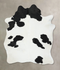 Black and White Large Brazilian Cowhide Rug 6'11