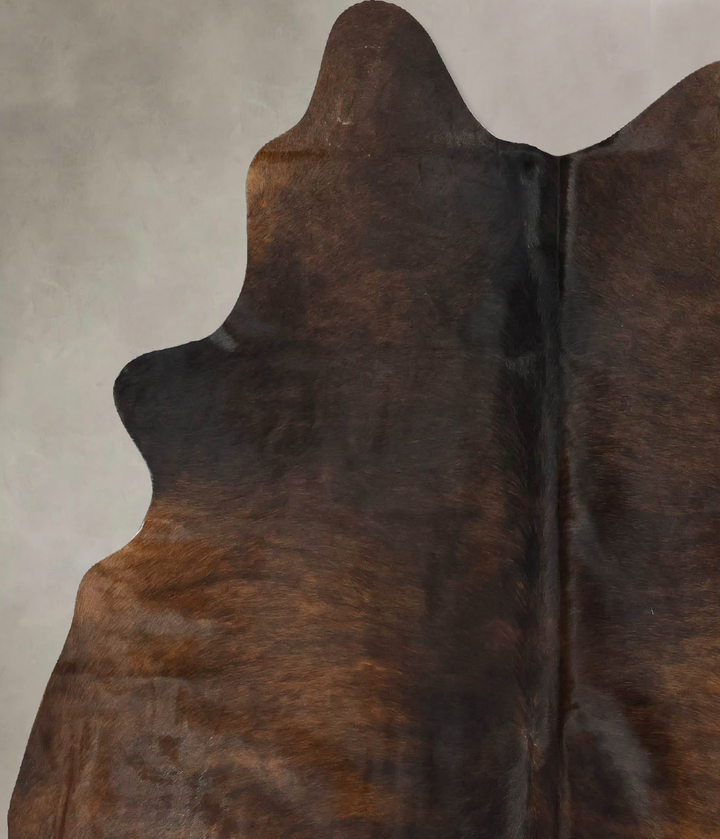 Dark Brindle Large Brazilian Cowhide Rug 6'5"H x 5'5"W #B17140 by Hudson Hides