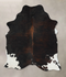 Tricolor X-Large Brazilian Cowhide Rug 7'1
