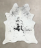 Salt and Pepper Black X-Large Brazilian Cowhide Rug 7'3