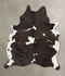 Chocolate and White X-Large Brazilian Cowhide Rug 7'10