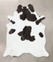 Black and White X-Large Brazilian Cowhide Rug 6'10