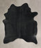 Solid Black X-Large Brazilian Cowhide Rug 7'6