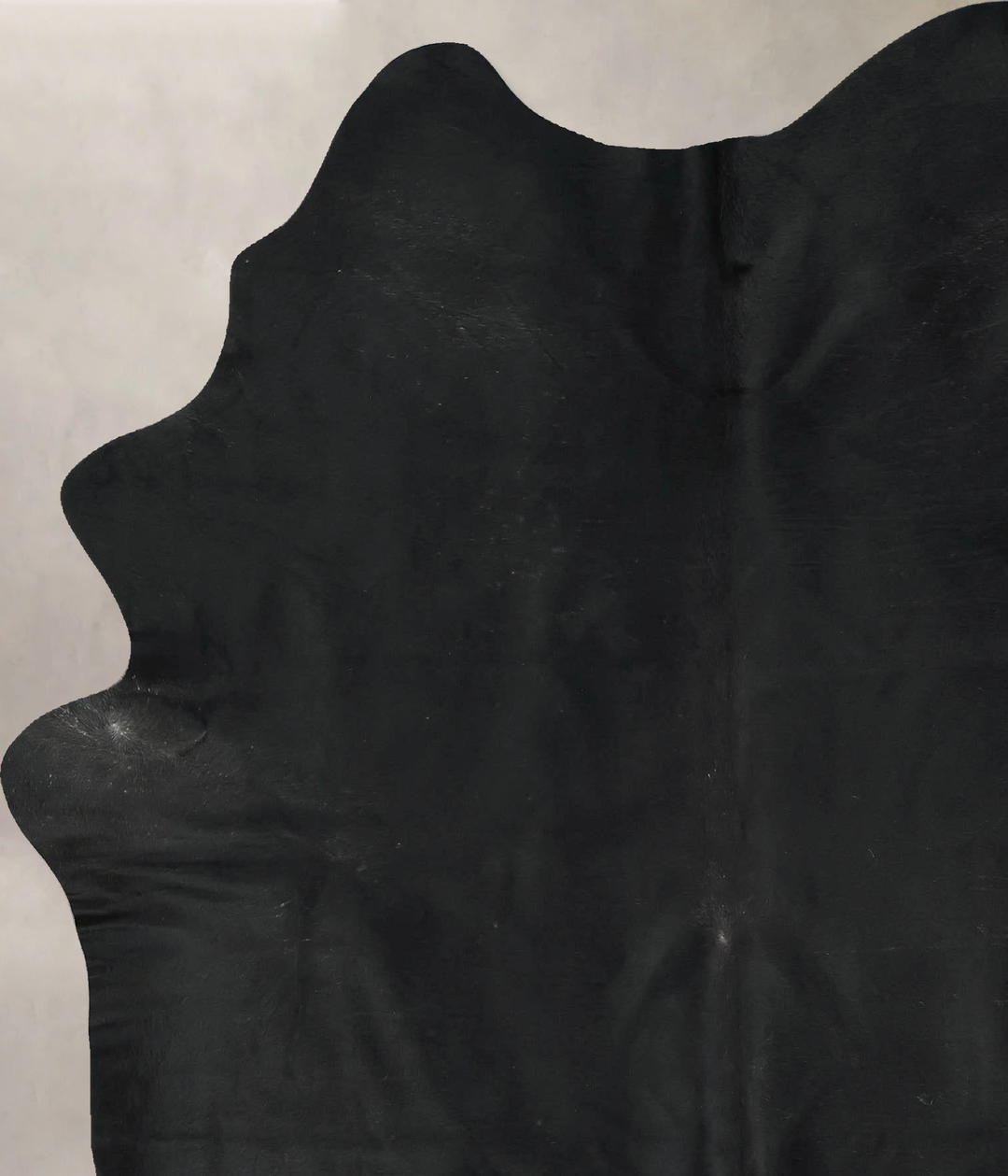 Solid Black X-Large Brazilian Cowhide Rug 7'6"H x 5'11"W #B17273 by Hu