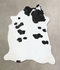 Black and White X-Large Brazilian Cowhide Rug 7'8