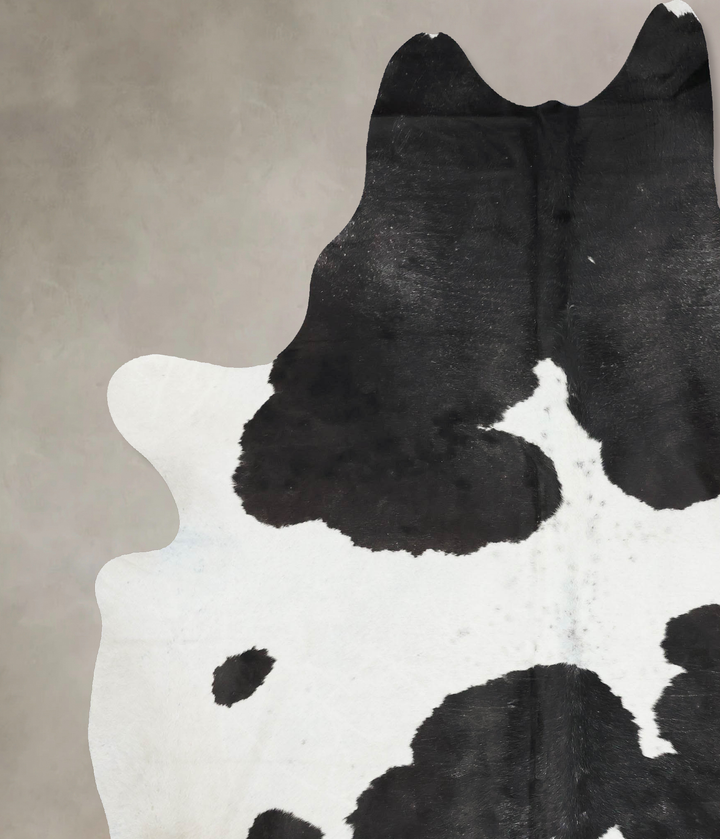 Black and White XX-Large Brazilian Cowhide Rug 8'6"H x 6'10"W #B17284 by Hudson Hides