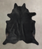 Solid Black XX-Large Brazilian Cowhide Rug 8'7