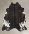 Chocolate and White X-Large Brazilian Cowhide Rug 6'11