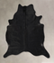 Solid Black X-Large Brazilian Cowhide Rug 7'4