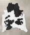 Black and White X-Large Brazilian Cowhide Rug 7'2