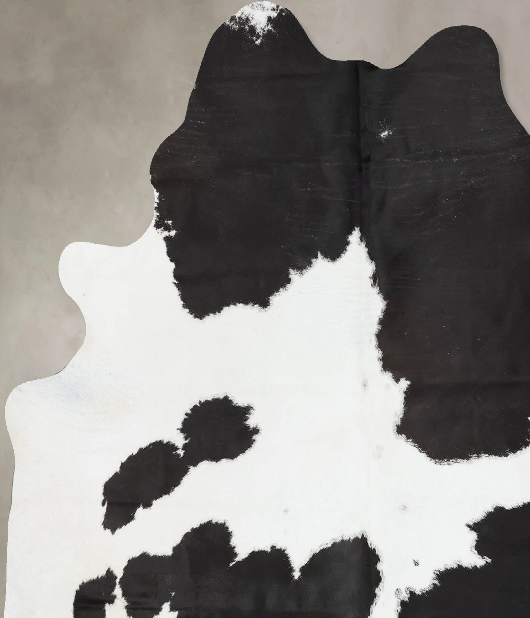Black and White X-Large Brazilian Cowhide Rug 7'2"H x 6'4"W #B17341 by