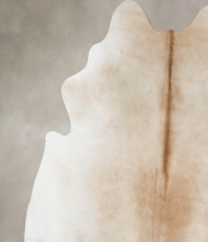 Grey with Beige X-Large Brazilian Cowhide Rug 7'4"H x 6'7"W #B17348 by Hudson Hides