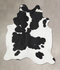 Black and White X-Large Brazilian Cowhide Rug 7'3