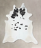 Black and White XX-Large Brazilian Cowhide Rug 8'11