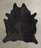Solid Black XX-Large Brazilian Cowhide Rug 8'1