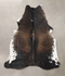 Chocolate and White X-Large Brazilian Cowhide Rug 7'3