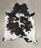 Chocolate and White X-Large Brazilian Cowhide Rug 7'11