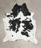 Black and White XX-Large Brazilian Cowhide Rug 8'8