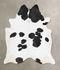 Black and White XX-Large Brazilian Cowhide Rug 8'3