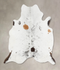 Salt and Pepper Black XX-Large Brazilian Cowhide Rug 7'7