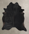 Solid Black XX-Large Brazilian Cowhide Rug 8'0