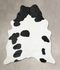 Black and White X-Large Brazilian Cowhide Rug 7'7